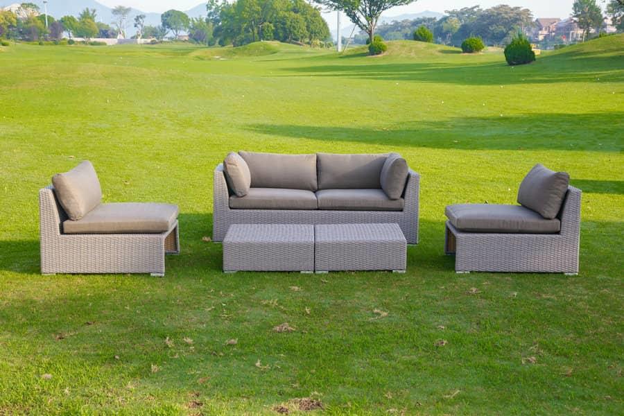 Is the patio garden sofa waterproof and moisture-proof?