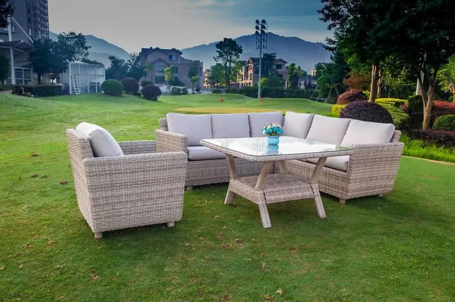 Create an Inviting Outdoor Oasis with a 4pcs Sofa Dining Set: A Perfect Addition to Any Patio